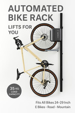Automated Vertical Bike Lift Wall Mount Rack Heavy Duty Storage For All Bikes