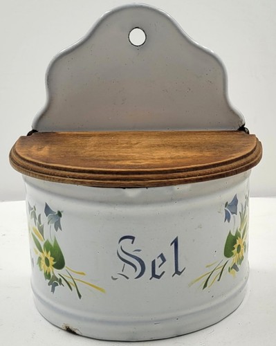Vintage french enamel sel - vintage,
