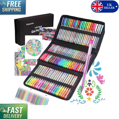145 piece glitter gel - glitter, pen