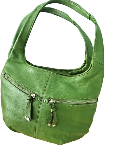 Green leather tignanello - green,