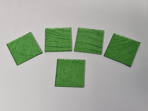 Pieces green stained - stained, glass