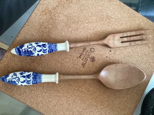 Vintage antique wooden - wooden, salad
