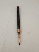 ANTIQUE RARE Victorian Gold filled Vulcanized Rubber Pencil WORKING SEE VIDEO