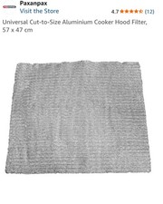 Universal Cut-to-Size Aluminium Cooker Hood Filter, 57 x 47 cm