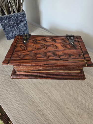Vintage wooden book shaped - wooden,