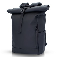 iNeq Roll Top Black Backpack