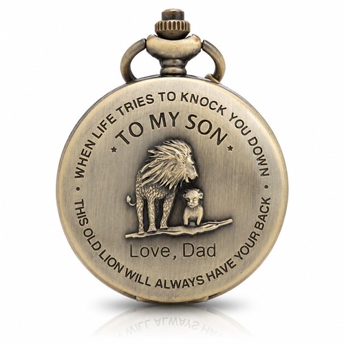 Son engraved lion - lion, pocket