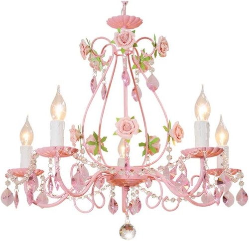 Pink gypsy chandelier - pink,