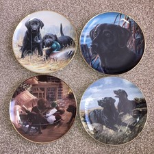 4 x Franklin Mint Labrador Dogs Collectors Plates