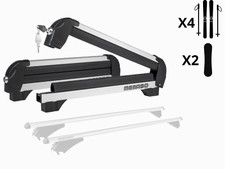 Car Ski Rack For Roof Bars 4 Pairs Of Skis Or 2 SNOWBOARDS Menabo Iceberg