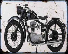 Bmw R24 A4 Photo Print Motorbike Vintage Aged