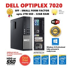 +DELL OPTIPLEX 7020 9020 i7-4th 2TB SSD 32GB RAM Win 10 Desktop SFF WiFi VAT*