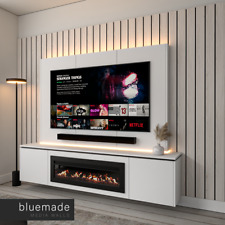 3000mm TV Media Wall Furniture Package With 40" Electric Fire NWO/WM