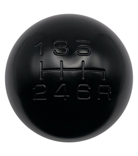 Black gear shift knob round - black,