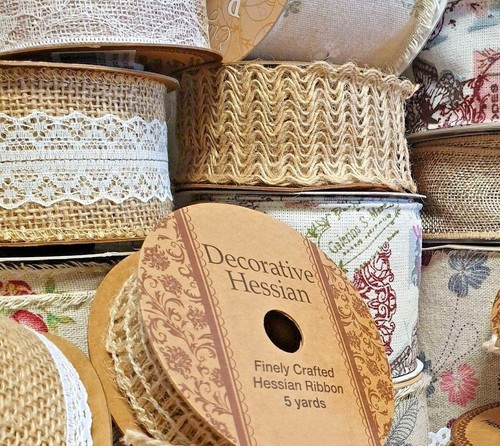 Hessian ribbon lace floral - lace,