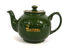 Harrods of Knightsbridge Green Tea Pot by James Sadler & Sons Ltd England 5"
