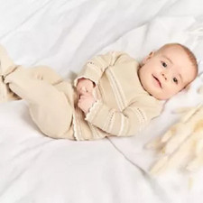 Dandelion Baby Boys Girls Beige Knit 2 Pc Jumper & Leggings Outfit Newborn New