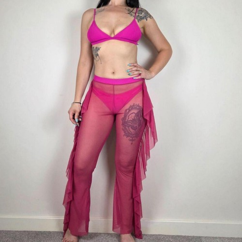 Hot pink outfit bikini top