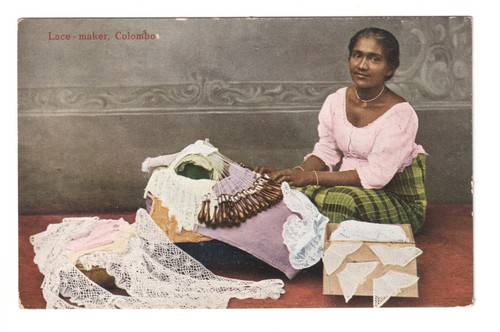 Ceylon lace maker old - -, lace-maker
