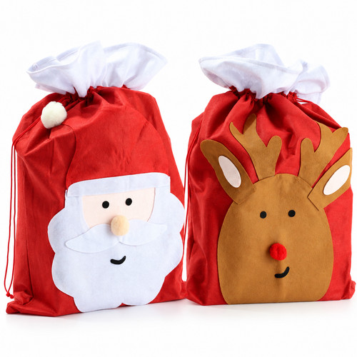 Felt sacks christmas santa - felt,