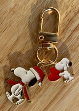 Christmas Gift Cartoon Snoopy Dog Christmas Heart Peanut Cute Keyring Keychain