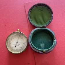 Antique A DOBBIE & SON brass pocket barometer untested for restoration.See pics