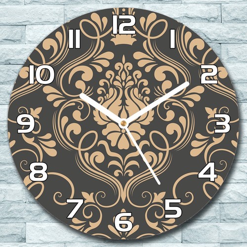 Glass wall clock round - clock,