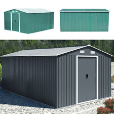 Metal Garden Shed With Free Foundation Organizer Tools Storage House Apex Roof
