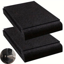 2PCS Studio Monitor Speaker Acoustic Isolation Foam Pads Isolator Mats Sheet Set