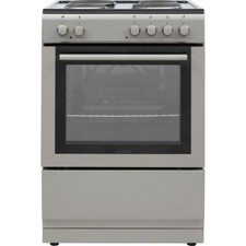 Electra SE60S/2 60cm Free Standing Electric Cooker with Solid Plate Hob Silver