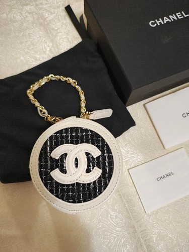 Chanel chain poach bag tweed - ,