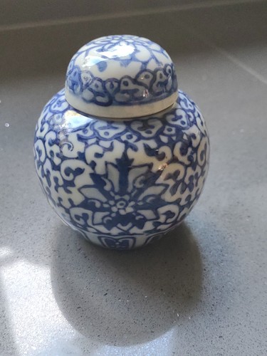 Vintage chinese miniature blue - vintage,