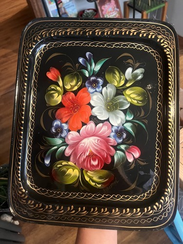 Vintage zhostovo russian - russian, hand