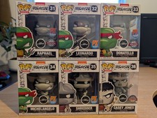 Funko POP! TMNT Eastman and Laird Complete B&W Chase Set #31,32,33,34,35,36 PX