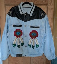 Vintage Stockerpoint USA Native American Concho Denim Jacket Large
