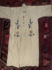 Antique Heavy Embroidered Raw Silk Kimono Large 20s/30s Excellent condition