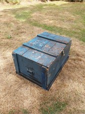 Vintage Rustic Wooden Box With Hinged Lid Garden Seat 