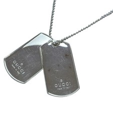 Auth GUCCI Dog Tag - Silver