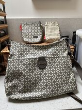 Storksak Grey/Cream Baby Changing Bag + 2 Smaller Insulated Bags