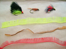 3 METRE LENGTH OF SPARKLE PSEUDO HACKLE FOR FLYTING -10MM WIDE-CHOICE OF COLOURS