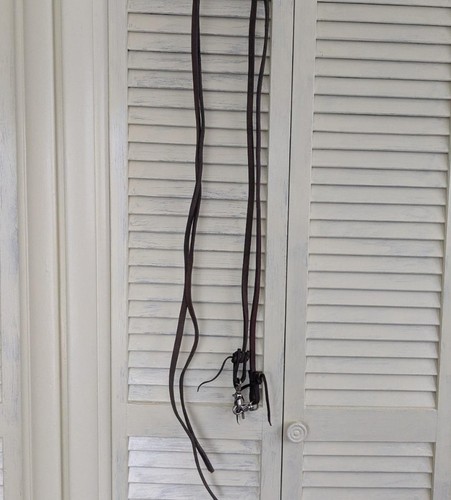 Brown leather western split - leather,