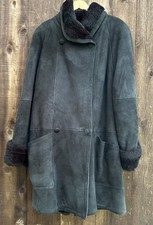 Vintage 1980's Robert Arnold Black Seepskin Oversized Coat Size S-M