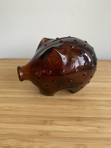 Vintage hobnail pig bank - hobnail,