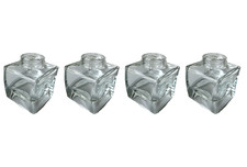 4x Decorative Jars Glass Mini