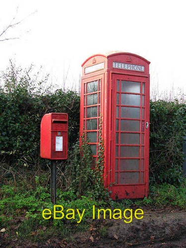 Photo 6x4 old red telephone - photo,