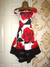 QUIZ SIZE 8 DIP HEM EVENING PARTY WEDDING GUEST COCKTAIL DRESS