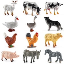 12X Farm Animals Model Mini