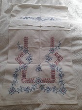 Antique Vintage Embroidered Baby Cot Sheet/Bedding.  100% Cotton