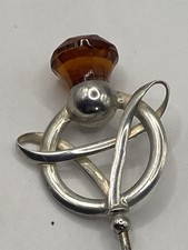 ANTIQUE SILVER  AND CITRINE