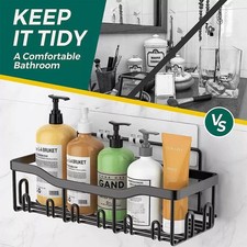 Corner Shower Caddy Bathroom Storage Shelf Rack Basket Organiser Tidy Tray